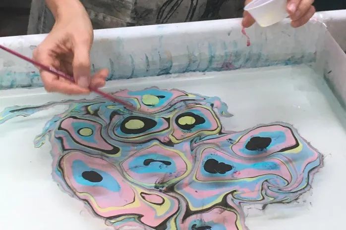 Suminagashi Paper Marbling: April 10