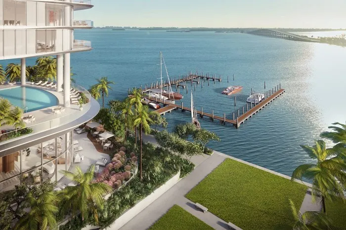Rendering of the Private Marina at UNA - Brickell (Miami), FL