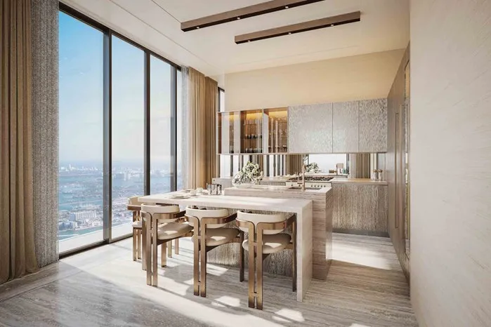 Rendering of Major Residences Brickell Miami Kitchen via JDS