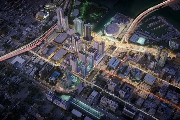 Mixed-use Twin towers by Lynd