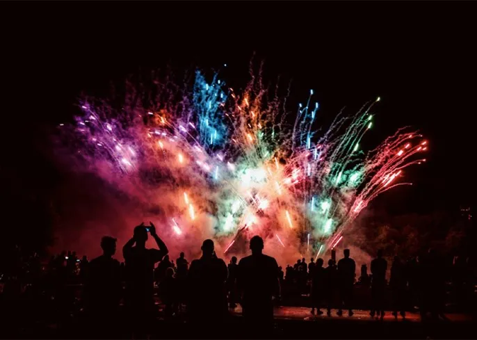 Colorful fireworks